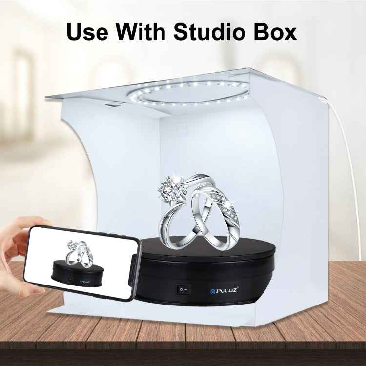 PULUZ 15cm USB Electric Rotating Turntable Display Stand Video Shooting Props Turntable for Photography, Load 1-5kg