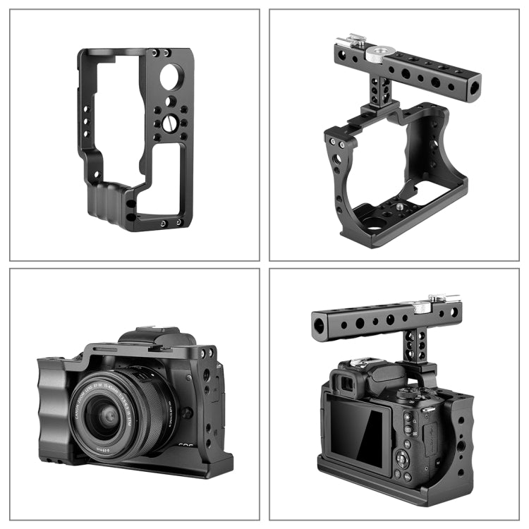 PULUZ Video Camera Cage Stabilizer with Handle for Canon EOS M50, For Canon EOS M50