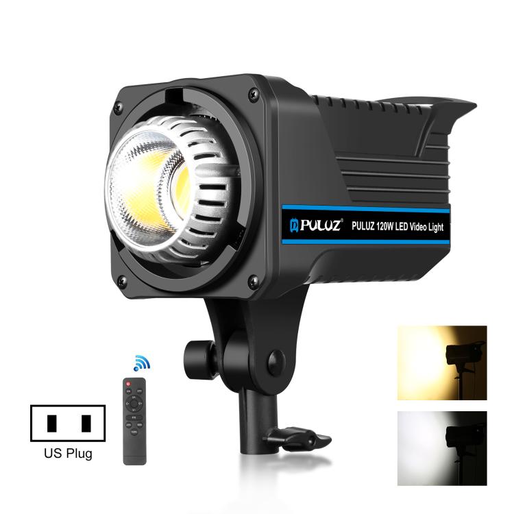 PULUZ 220V 120W Studio Video Light Dual Color Temperature Built-in Dissipate Heat System with Remote Control, 120W 2700K-6500K EU Plug, 120W 2700K-6500K UK Plug, 120W 2700K-6500K US Plug