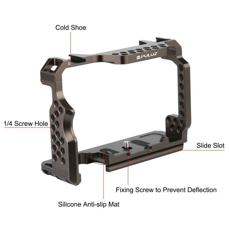 PULUZ Video Camera Cage Stabilizer for Sony A7 III & A7M3 / A7R3 & A7R III, without Handle