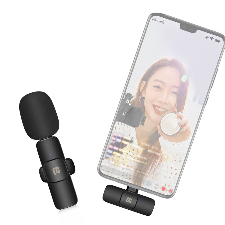 PULUZ Wireless Lavalier Noise Reduction Reverb Microphone for Type-C / USB-C Device, Support Phone Charging