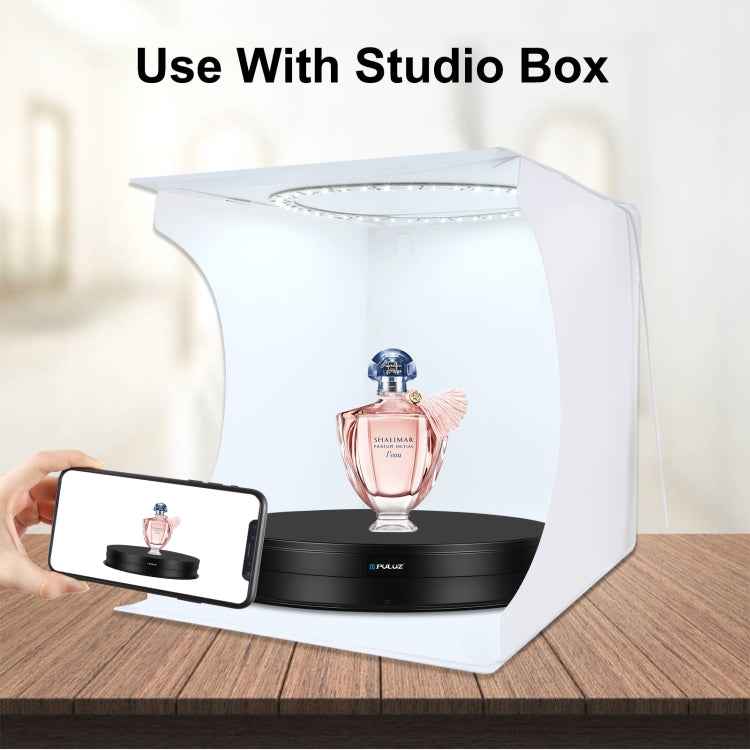PULUZ 30cm Adjusting Speed Rotating Turntable Display Stand, Load 10-15kg, US Plug