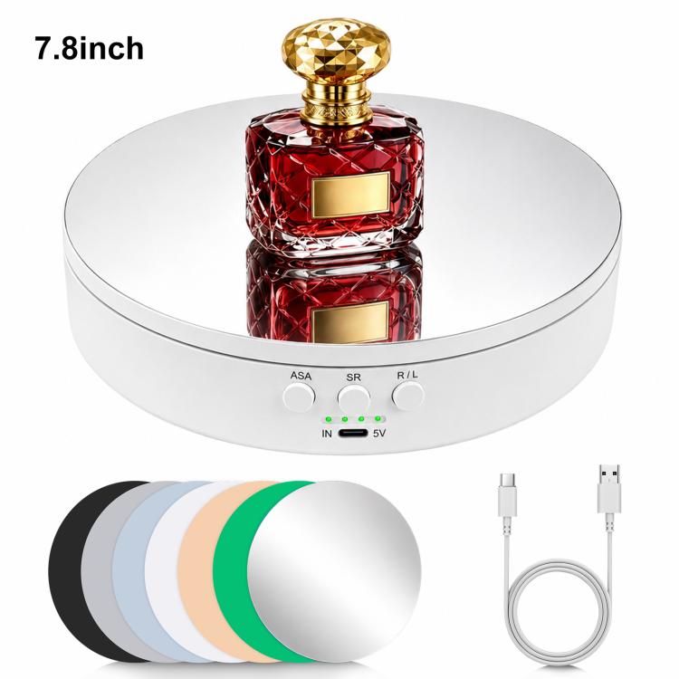 PULUZ 20cm Electric 360 Degree Rotating Display Stand Turntable, Speed / Angle / Direction Adjustable, Load 5-10kg, 20cm