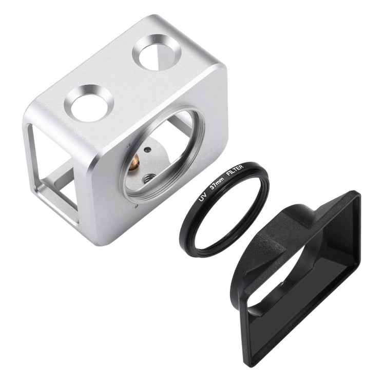 PULUZ for Sony RX0 Aluminum Alloy Protective Cage + 37mm UV Filter Lens + Lens Sunshade with Screws and Screwdrivers