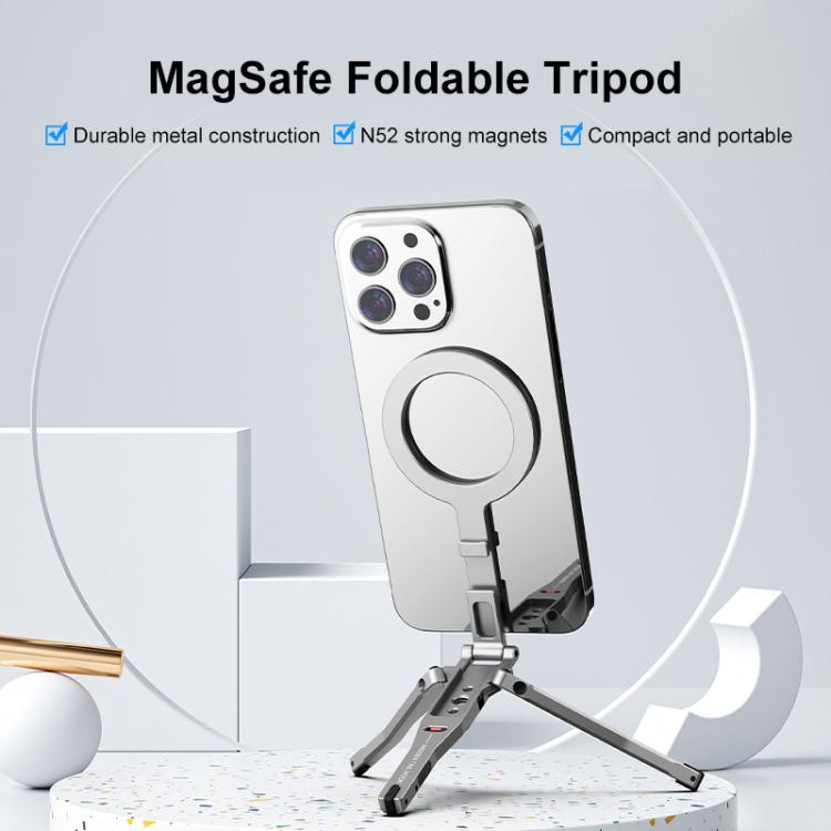 Foldable MagSafe Magnet Tripod Desk Phone Mount Handle Bracket, Desk Phone Mount