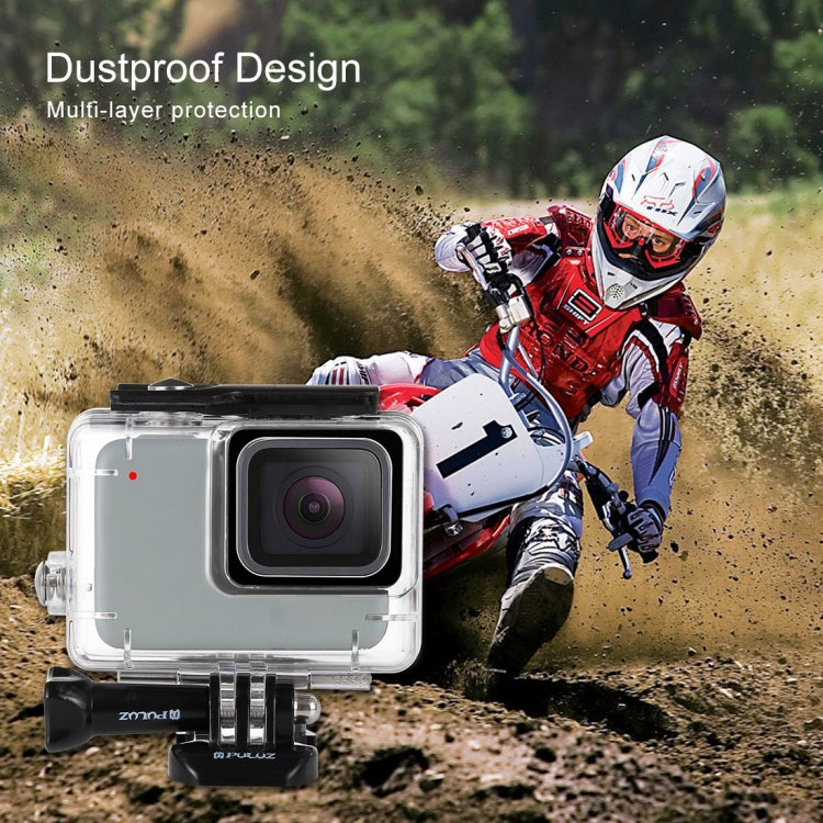 PULUZ 45m Underwater Waterproof Housing Diving Case for GoPro HERO7 Silver / HERO7 White, with Buckle Basic Mount & Screw