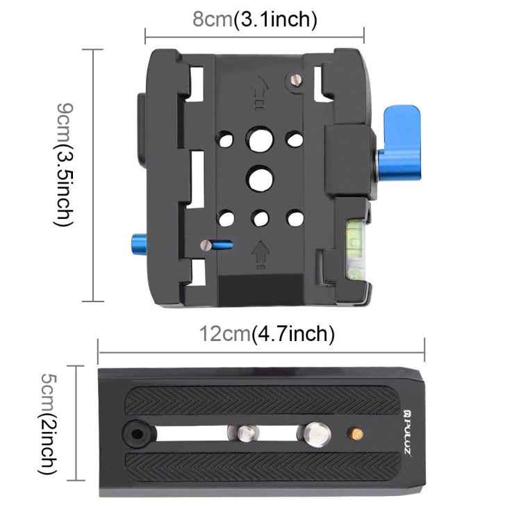 PULUZ Quick Release Clamp Adapter + Quick Release Plate for  DSLR & SLR Cameras