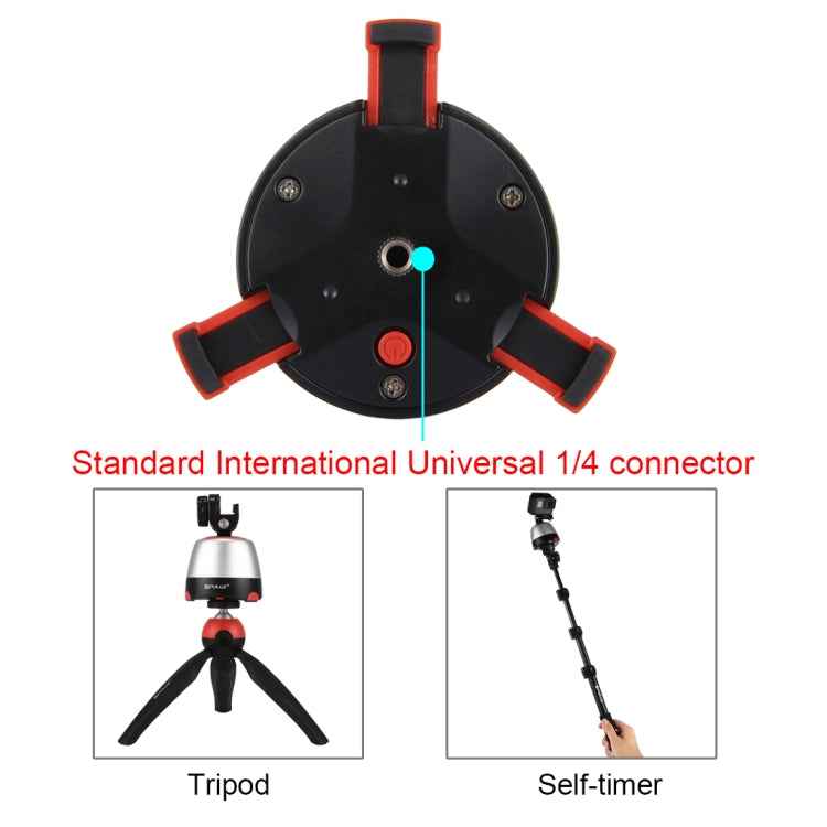 PULUZ Electronic 360 Degree Rotation Panoramic Head with Remote Controller for Smartphones, GoPro Action Cameras