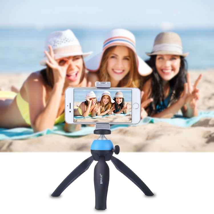 PULUZ Universal Phone Aluminum Alloy Clamp Holder Bracket with Cold Shoe For iPhone, Galaxy, Huawei, Xiaomi, Sony, HTC, Google and other Smartphones