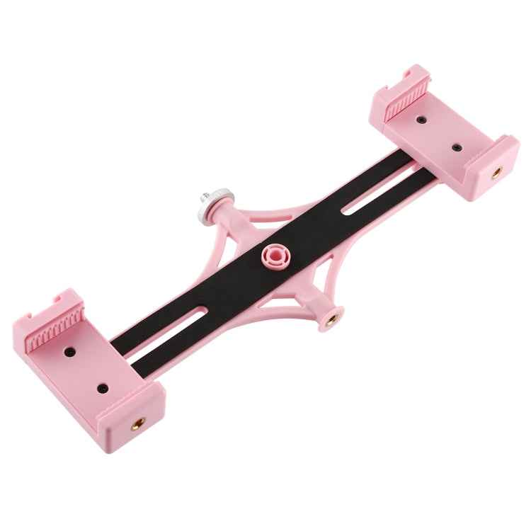PULUZ Live Broadcast Dual Phone Brackets Horizontal Holder for iPhone, Galaxy, Huawei, Xiaomi, Sony and Other Smart Phones