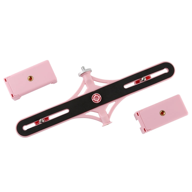 PULUZ Live Broadcast Dual Phone Brackets Horizontal Holder for iPhone, Galaxy, Huawei, Xiaomi, Sony and Other Smart Phones