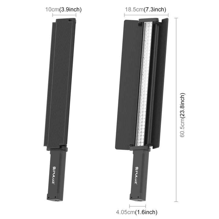 PULUZ 72 LEDs Photo Handheld Stick Light Full Color RGB Fill Light with Barndoor