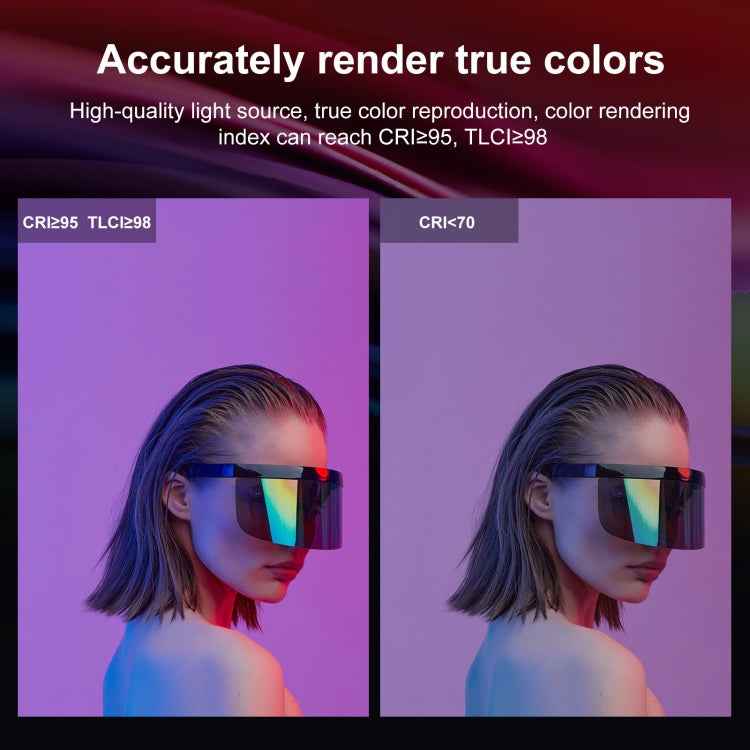 PULUZ 72 LEDs Photo Handheld Stick Light Full Color RGB Fill Light with Barndoor