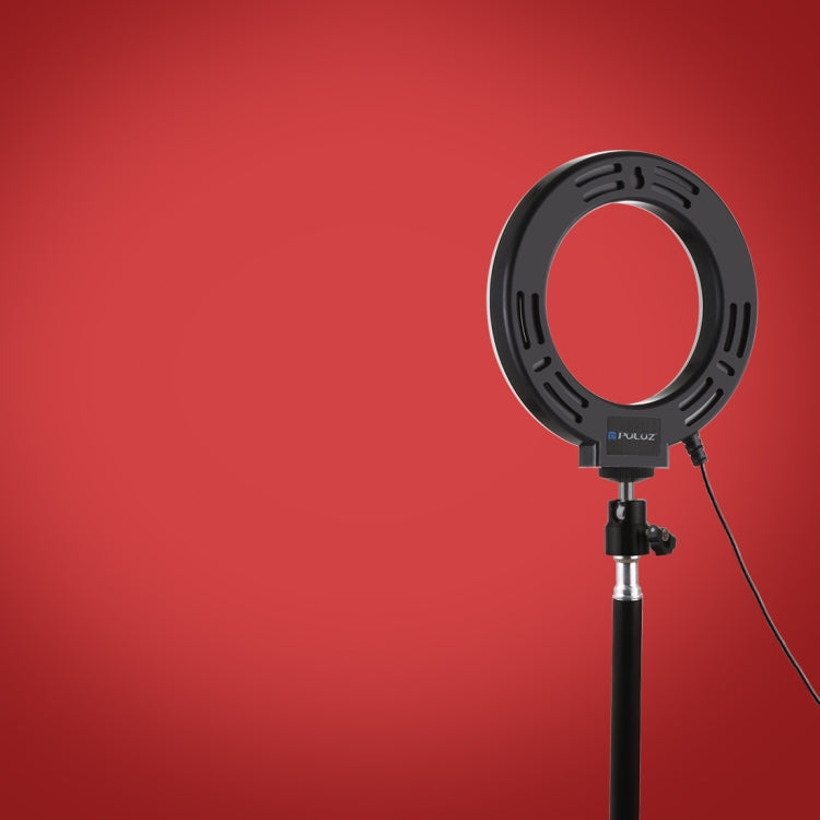 PULUZ 6.2 inch 16cm USB 10 Modes 8 Colors RGBW Dimmable LED Ring Vlogging Photography Video Lights with Tripod Ball Head