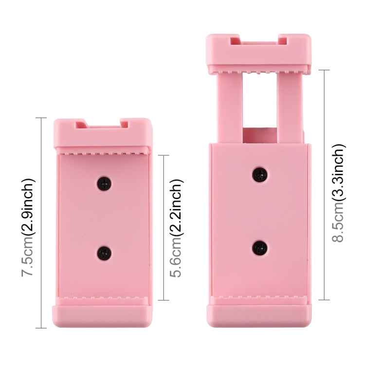PULUZ Selfie Sticks Tripod Mount Phone Clamp with 1/4 inch Screw Holes & Cold Shoe Base