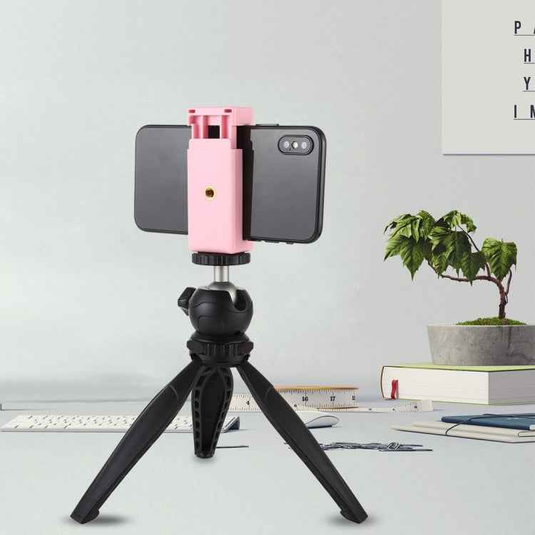 PULUZ Selfie Sticks Tripod Mount Phone Clamp with 1/4 inch Screw Holes & Cold Shoe Base