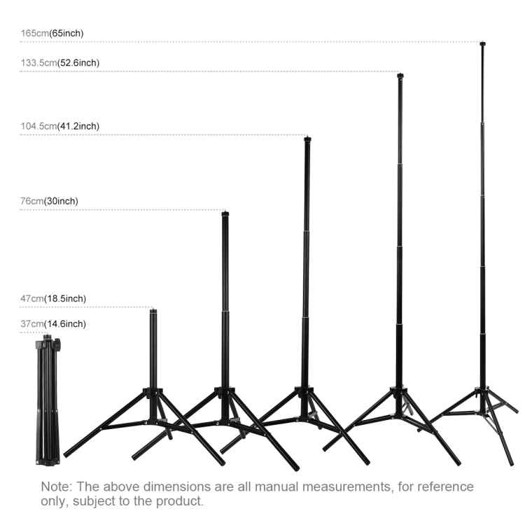 PULUZ 1.65m Height Tripod Mount Holder for Vlogging Video Light  Live Broadcast Kits
