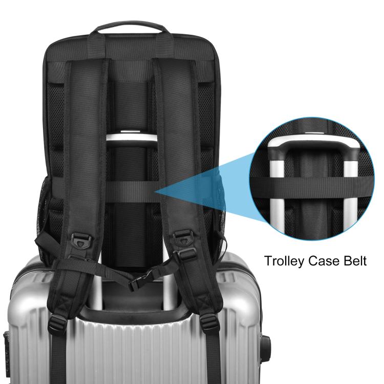 PULUZ Solar Power Outdoor Portable Camera Dual Shoulders Backpack Laptop Bag