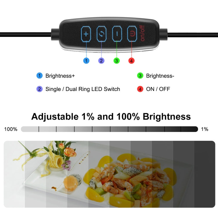 PULUZ 30cm Folding  High 97 CRI Ring Light Photo Lighting Studio Shooting Tent Box Kit with 6 Colors Backdrops (Black, White, Orange, Red, Green, Blue), Unfold Size: 30cm x 30cm x 30cm