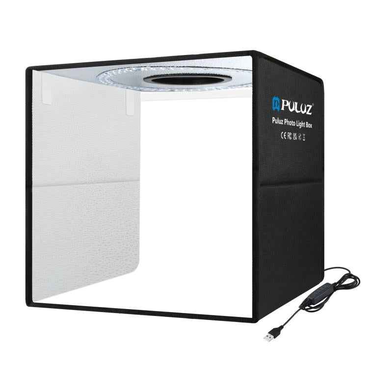 PULUZ 40cm Folding Portable Ring Light USB Photo Lighting Studio Shooting Tent Box with 6 x Dual-side Color Backdrops, Size: 40cm x 40cm x 40cm, 40cm