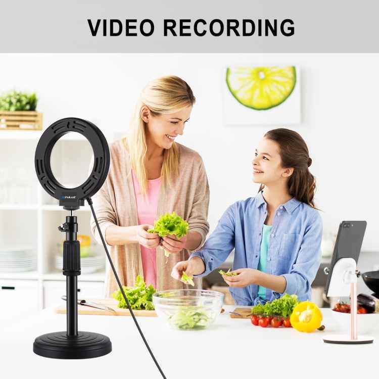 PULUZ 4.7 inch 12cm Curved Surface USB White Light LED Ring Selfie Beauty Vlogging Photography Video Lights