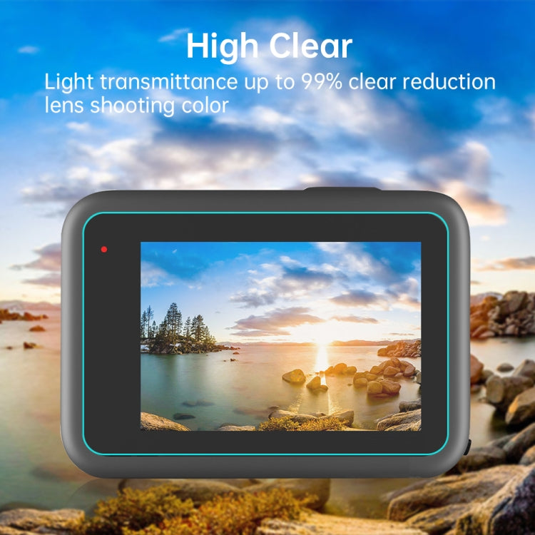 PULUZ for GoPro HERO12 Black /11 Black /10 Black /9 Black Lens + LCD Display 9H 2.5D Tempered Glass Film