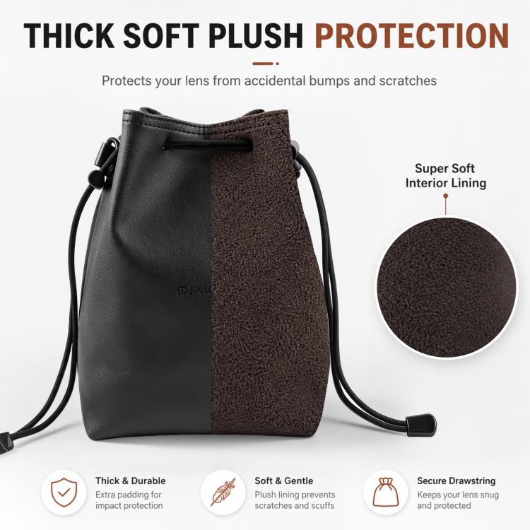 PULUZ Camera Protective Inner Bag Thick Padded Carrying Pouch with Shoulder Strap for Mirrorless & DSLR Cameras, Size: M, Size: M