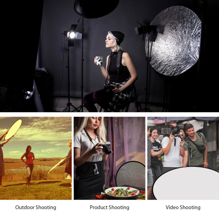 PULUZ 110cm 5 in 1 (Silver / Translucent / Gold / White / Black) Folding Photo Studio Reflector Board