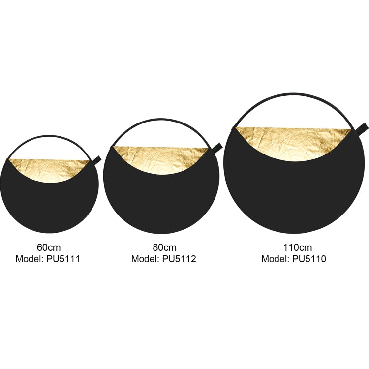 PULUZ 80cm 5 in 1 (Silver / Translucent / Gold / White / Black) Folding Photo Studio Reflector Board