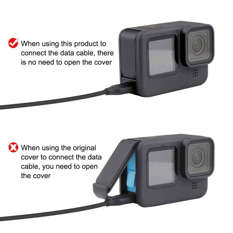 PULUZ Metal Battery Side Interface Cover for GoPro HERO13 Black /12 Black /11 Black /10 Black /9 Black