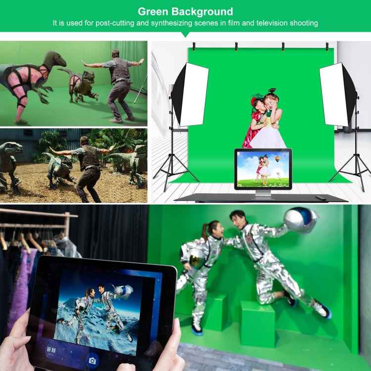 PULUZ 2x2m T-Shape Photo Studio Background Support Stand Backdrop Crossbar Bracket Kit with Clips