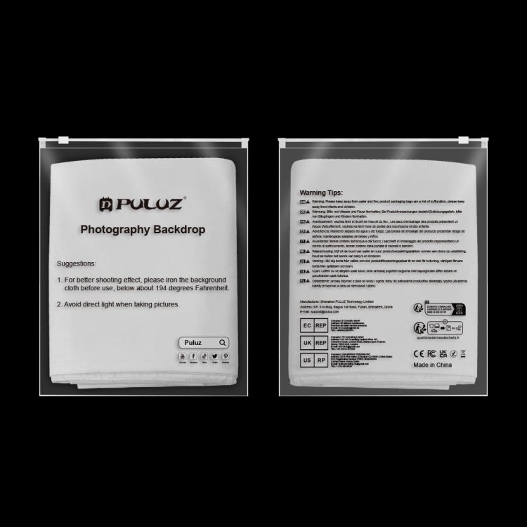 PULUZ 2m x 2m Photography Background Thickness Photo Studio Background Cloth Backdrop