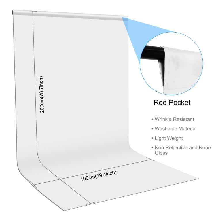 PULUZ 1m x 2m Photography Background Thickness Photo Studio Background Cloth Backdrop