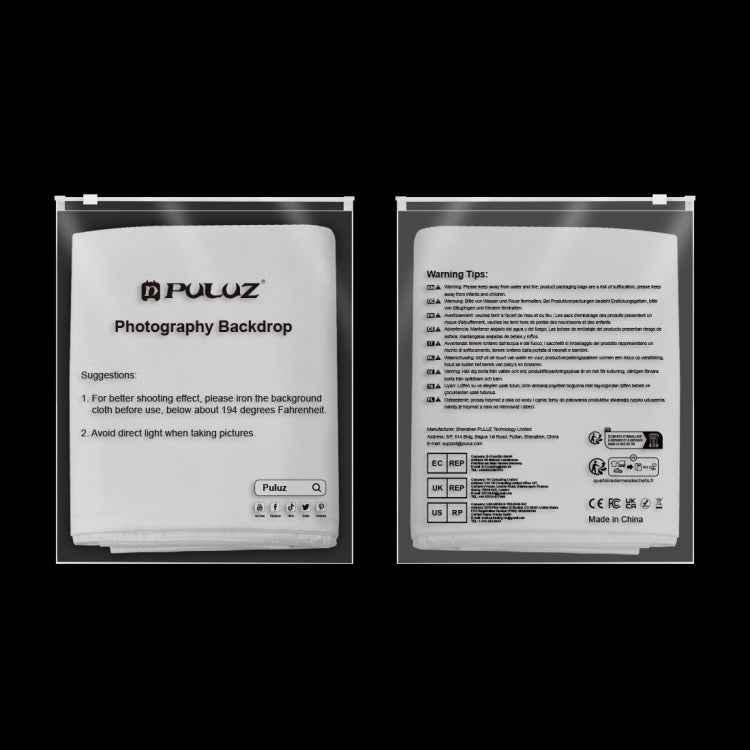 PULUZ 1m x 2m Photography Background Thickness Photo Studio Background Cloth Backdrop