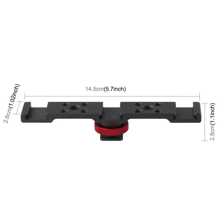 PULUZ Three-head Cold Shoe Bracket Mount