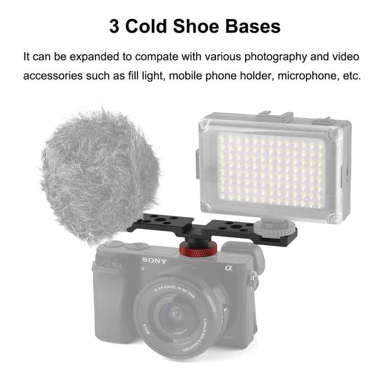 PULUZ Three-head Cold Shoe Bracket Mount