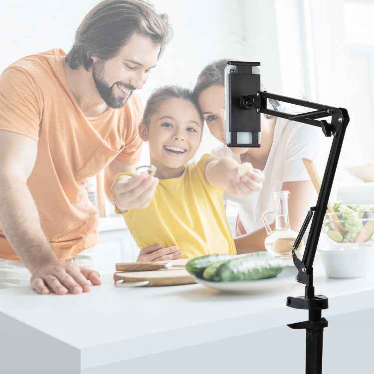 PULUZ  Live Broadcast Desktop Arm Stand Suspension Clamp Holder with Tablet PC Clamp