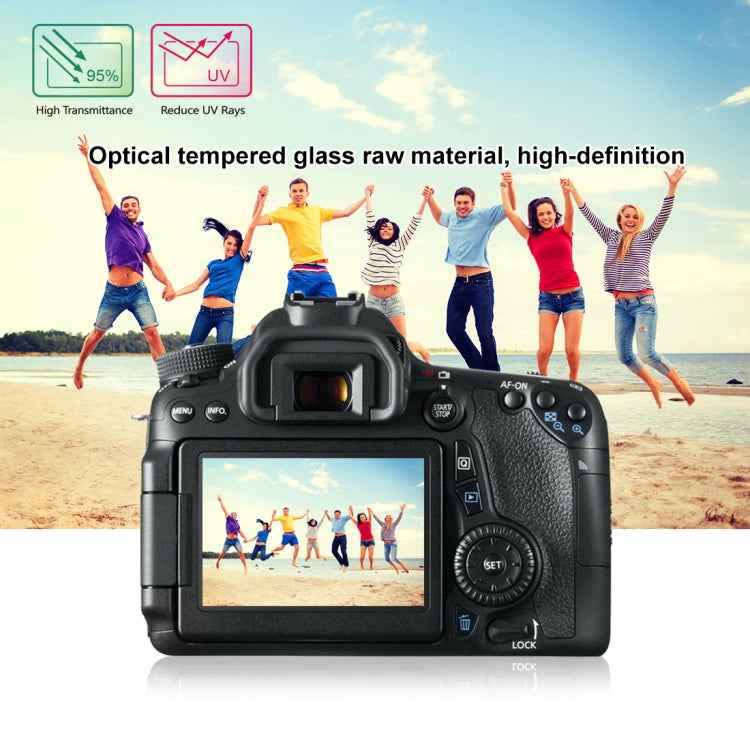 PULUZ 2.5D 9H Tempered Glass Film for Canon 650D, Compatible with 90D / 80D / 70D / 77D(9000D) / 800D(X9I) / 700D(X7I) / 750D(X8I) / 760D(8000D) / XC10 / XC15 / 7D2, Pentax Q1 / K-S1 /Q10 / Q7, Panasonic ZS35, Nikon V1