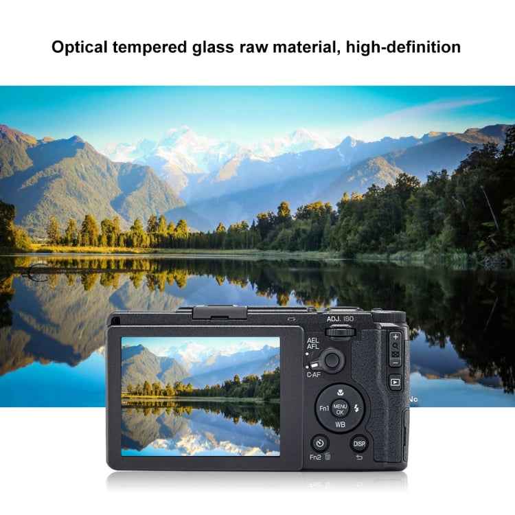 PULUZ 2.5D 9H Tempered Glass Film for Ricoh GR II /  GR, Compatible with Casio ZS29 / ZS28 / ZS27 / Z550, Panasonic SZ10, Sony A58 / 55 / DSC-WX60 / DSC-W730, Canon IXY210 / A3300 /  SX70 / S90 / G1X
