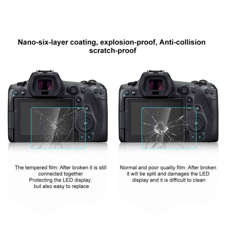 PULUZ 2.5D 9H Tempered Glass Film for Canon EOS R5 / EOS R5C