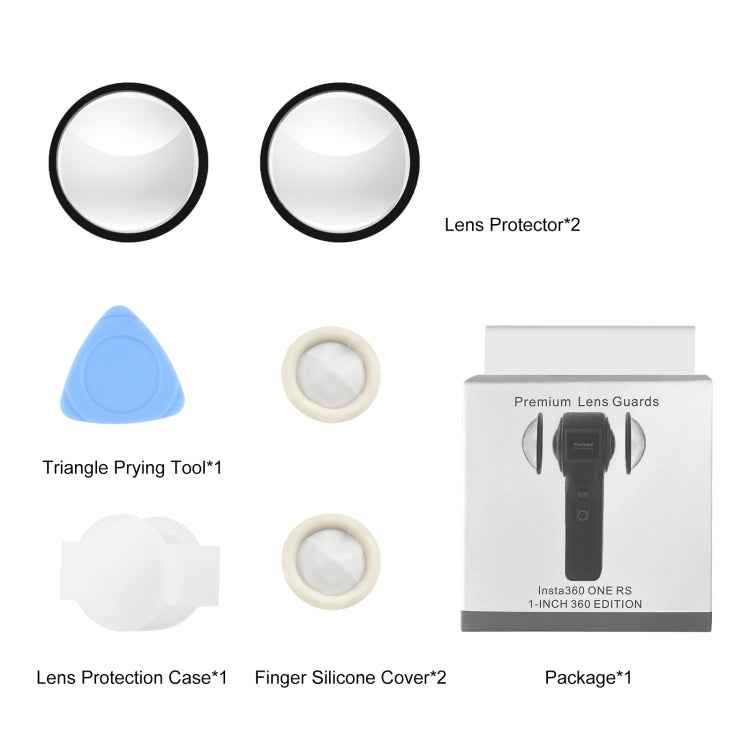 PULUZ Lens Guard PC Protective Cover for Insta360 ONE RS 1-Inch 360 Edition