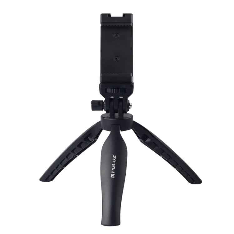 PULUZ Desk Plastic Tripod Mount with Phone Clamp & Adjusting Tripod Head for Smartphones