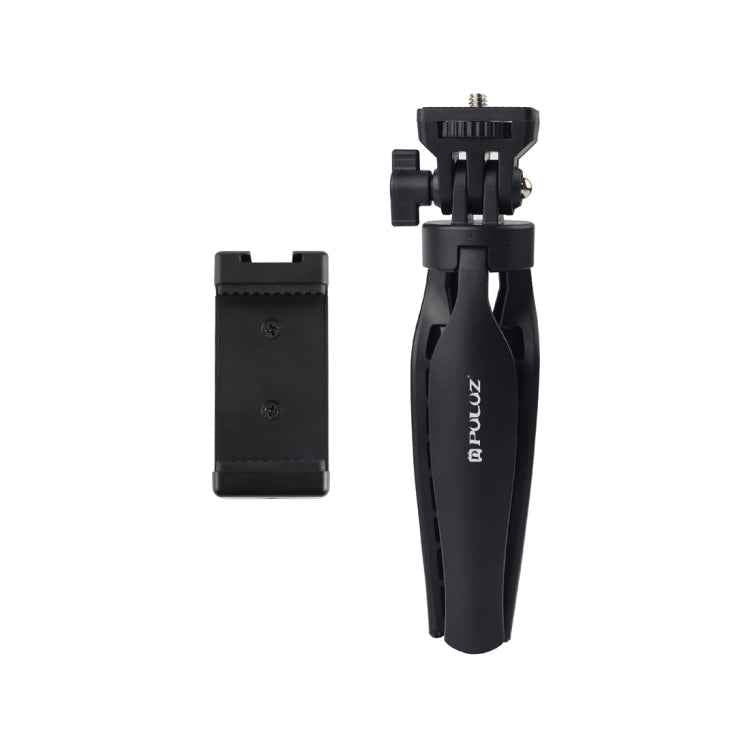 PULUZ Desk Plastic Tripod Mount with Phone Clamp & Adjusting Tripod Head for Smartphones