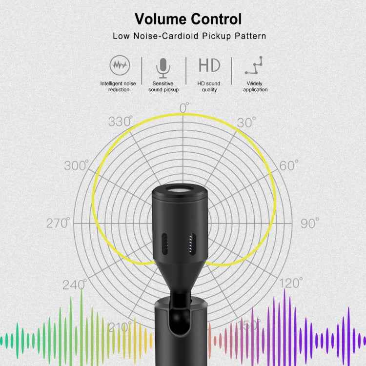 PULUZ 8PIN Jack Mobile Phone Omnidirectional Condenser Adjustable Microphone