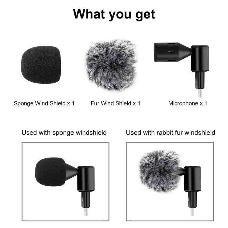 PULUZ 8PIN Jack Mobile Phone Omnidirectional Condenser Adjustable Microphone