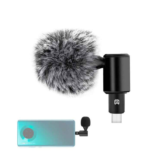 PULUZ USB-C / Type-C Jack Mobile Phone Omnidirectional Condenser Adjustable Microphone, Not for Samsung Series Phones