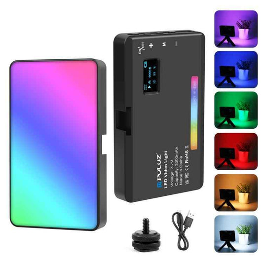 PULUZ Pocket 140 LEDs RGB Full Color Beauty Fill Light Handheld Photography LED Light, 140 LED