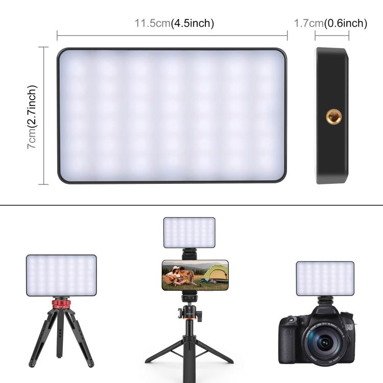 PULUZ Pocket 140 LEDs RGB Full Color Beauty Fill Light Handheld Photography LED Light, 140 LED