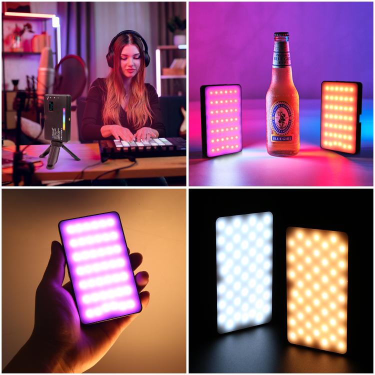 PULUZ Pocket 140 LEDs RGB Full Color Beauty Fill Light Handheld Photography LED Light, 140 LED
