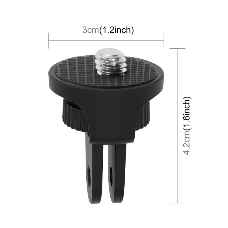 PULUZ 1/4 inch Screw Adjustable ABS Action Camera Tripod Adapter